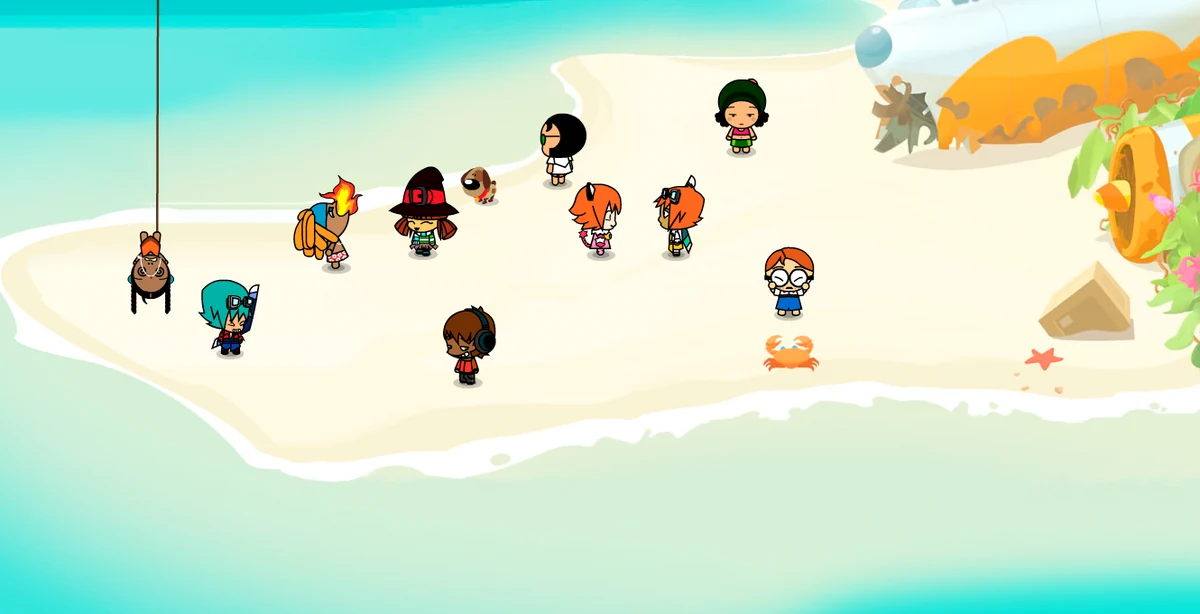 Kekos together on a BoomBang island